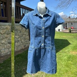 J.crew Denim Button-Up Dress